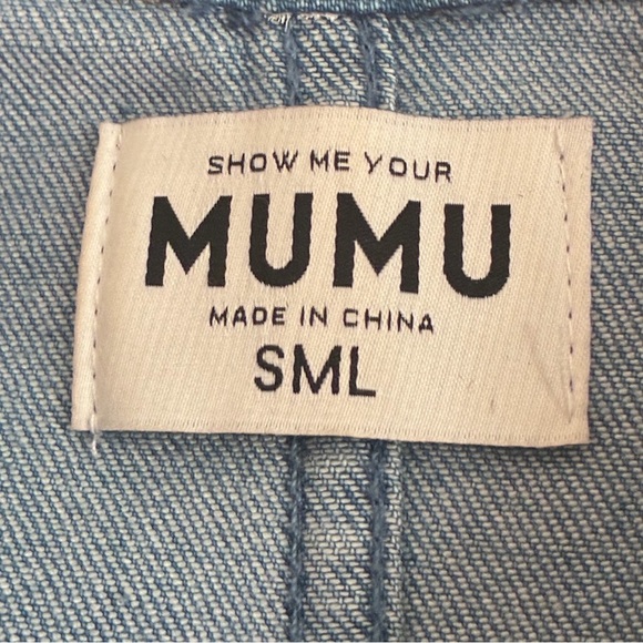 SHOW ME YOUR MUMU Emery Jumpsuit French Blue Women’s Size Small - Picture 6 of 7